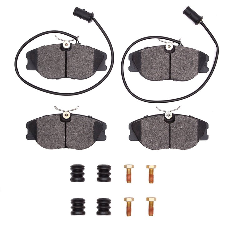 1311-0590-01 3000-Series Semi-Metallic Brake Pads & Hardware Kit, 1994-1995 Alfa Romeo, Position: Front