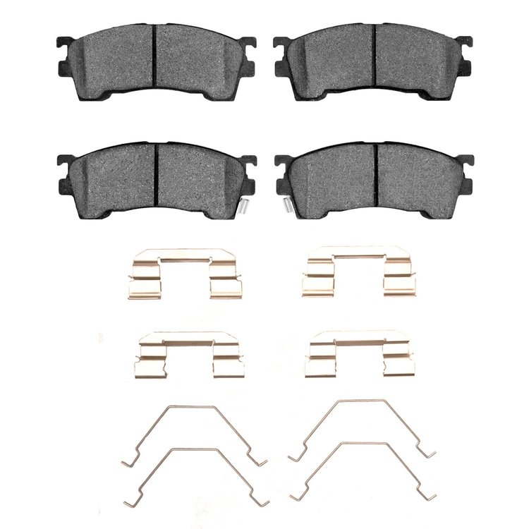 1311-0637-01 3000-Series Semi-Metallic Brake Pads & Hardware Kit, 1993-2003 Ford/Lincoln/Mercury/Mazda, Position: Front