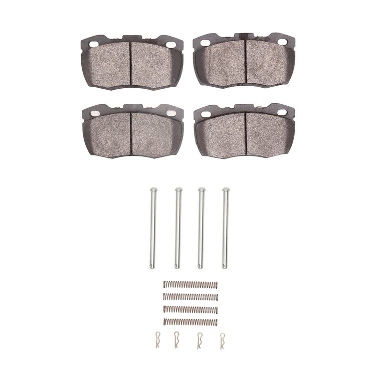 1311-0671-01 3000-Series Semi-Metallic Brake Pads & Hardware Kit, 1994-1997 Land Rover, Position: Front