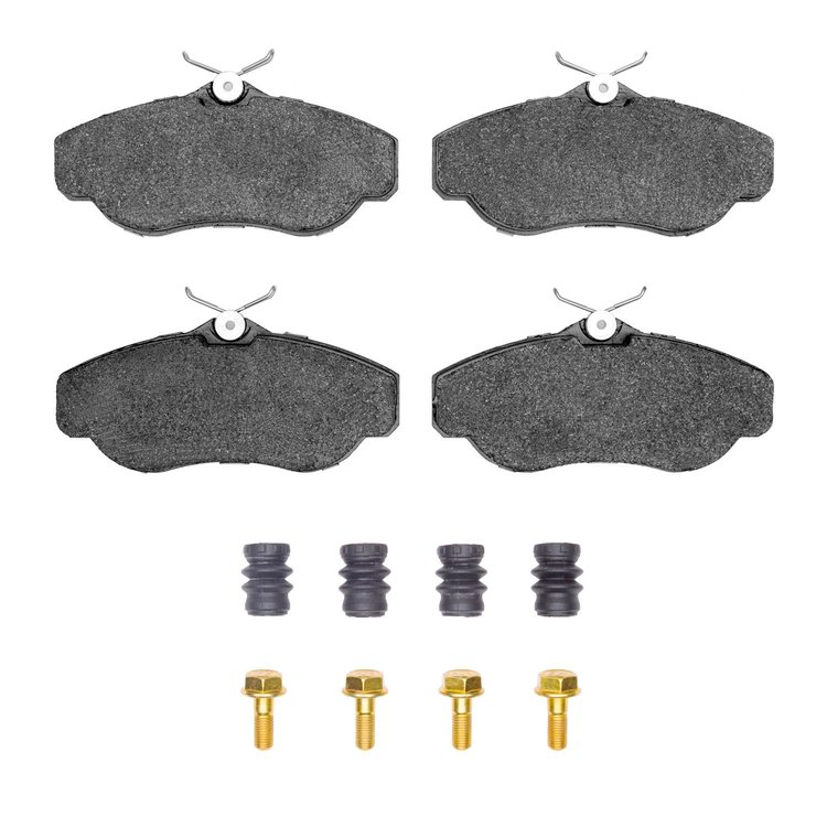 1311-0676-01 3000-Series Semi-Metallic Brake Pads & Hardware Kit, 1994-2004 Land Rover, Position: Front