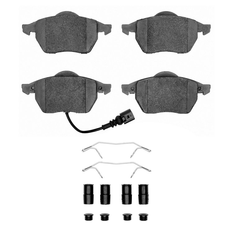 1311-0687-11 3000-Series Semi-Metallic Brake Pads & Hardware Kit, 1999-2010 Audi/Volkswagen, Position: Front