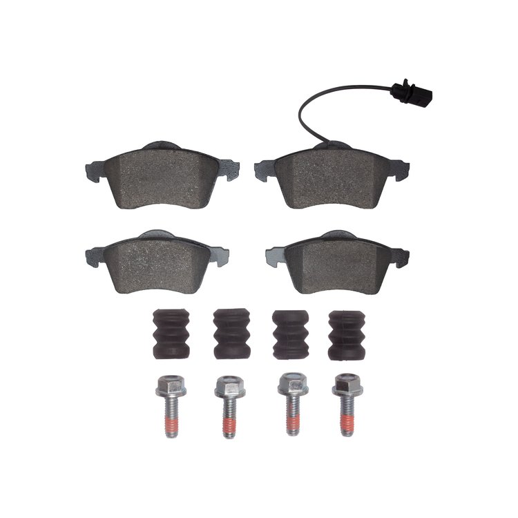 1311-0705-12 3000-Series Semi-Metallic Brake Pads & Hardware Kit, 2000-2000 Audi/Volkswagen, Position: Front