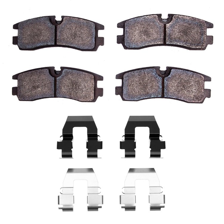 1311-0754-01 3000-Series Semi-Metallic Brake Pads & Hardware Kit, 1998-2003 GM, Position: Rear