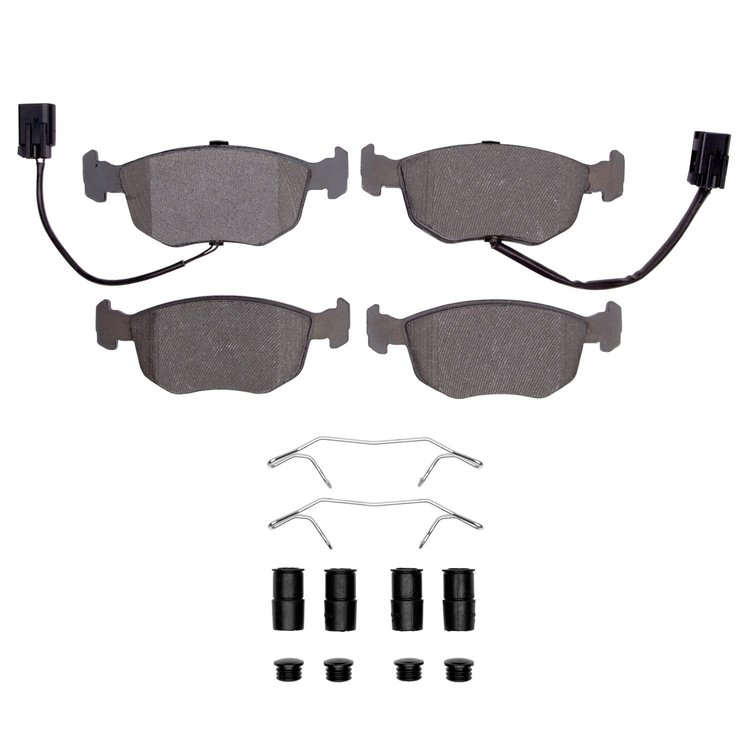 1311-0762-11 3000-Series Semi-Metallic Brake Pads & Hardware Kit, 1999-2000 Ford/Lincoln/Mercury/Mazda, Position: Front