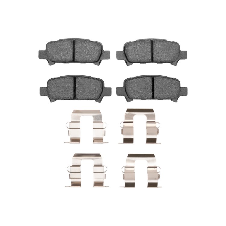 1311-0770-02 3000-Series Semi-Metallic Brake Pads & Hardware Kit, 1998-2009 Subaru, Position: Rear