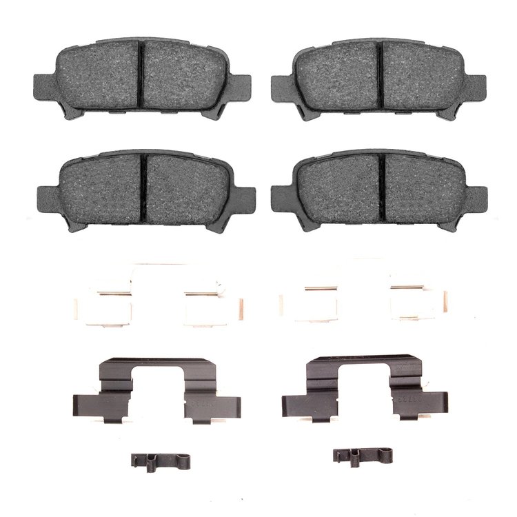 1311-0770-03 3000-Series Semi-Metallic Brake Pads & Hardware Kit, 2005-2009 Subaru, Position: Rear