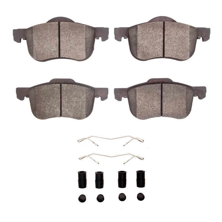 1311-0794-01 3000-Series Semi-Metallic Brake Pads & Hardware Kit, 1999-2009 Volvo, Position: Front