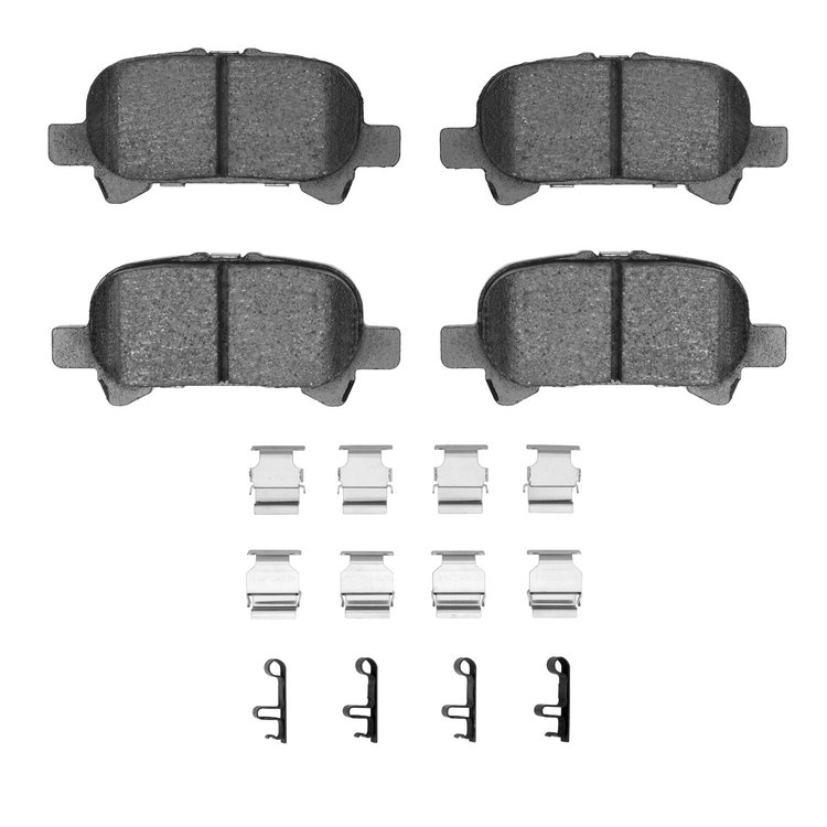 1311-0828-02 3000-Series Semi-Metallic Brake Pads & Hardware Kit, 2000-2004 Lexus/Toyota/Scion, Position: Rear