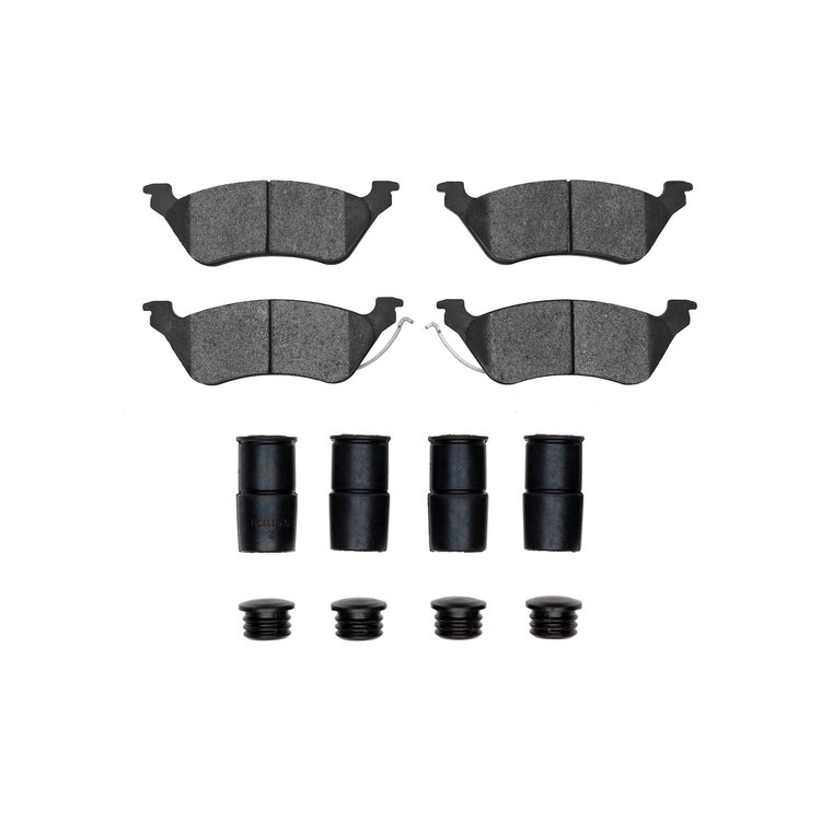 1311-0858-01 3000-Series Semi-Metallic Brake Pads & Hardware Kit, 2001-2007 Mopar, Position: Rear