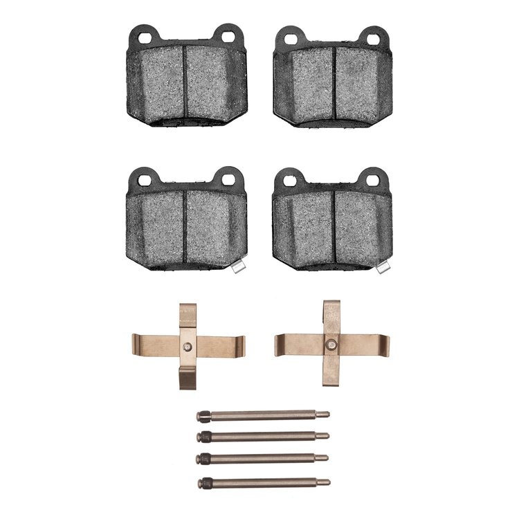 1311-0961-02 3000-Series Semi-Metallic Brake Pads & Hardware Kit, 2003-2006 Mitsubishi, Position: Rear