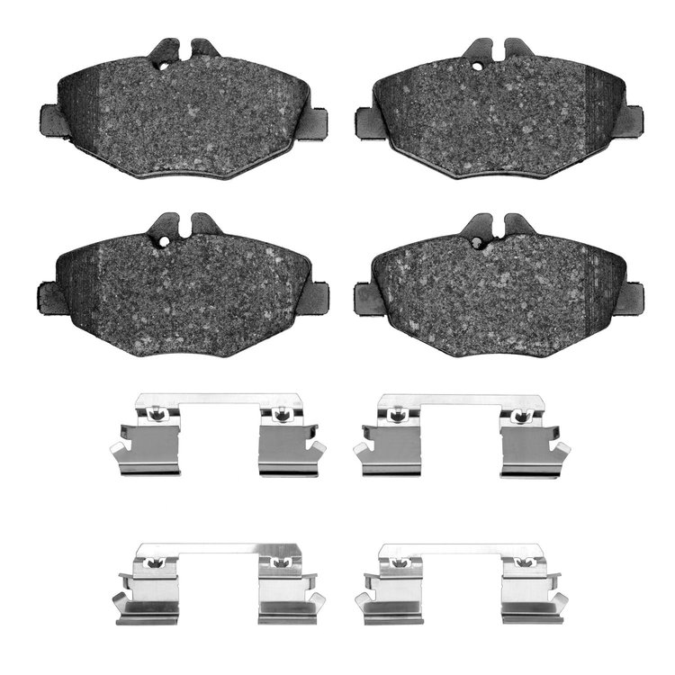 1311-0987-01 3000-Series Semi-Metallic Brake Pads & Hardware Kit, 2003-2009 Mercedes-Benz, Position: Front
