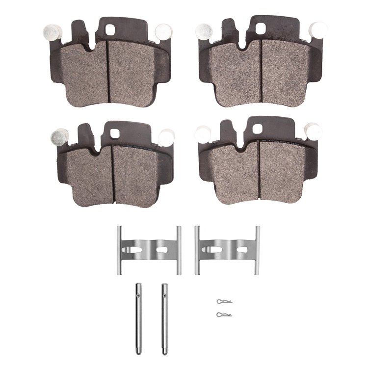 1311-0993-01 3000-Series Semi-Metallic Brake Pads & Hardware Kit, 2002-2005 Porsche, Position: Rear