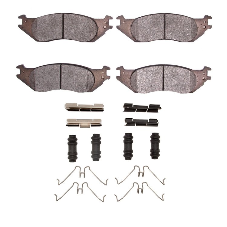 1311-1045-01 3000-Series Semi-Metallic Brake Pads & Hardware Kit, 2004-2006 Ford/Lincoln/Mercury/Mazda, Position: Front