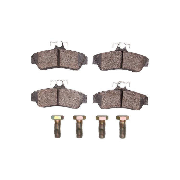1311-1048-01 3000-Series Semi-Metallic Brake Pads & Hardware Kit, 2004-2004 GM, Position: Rear