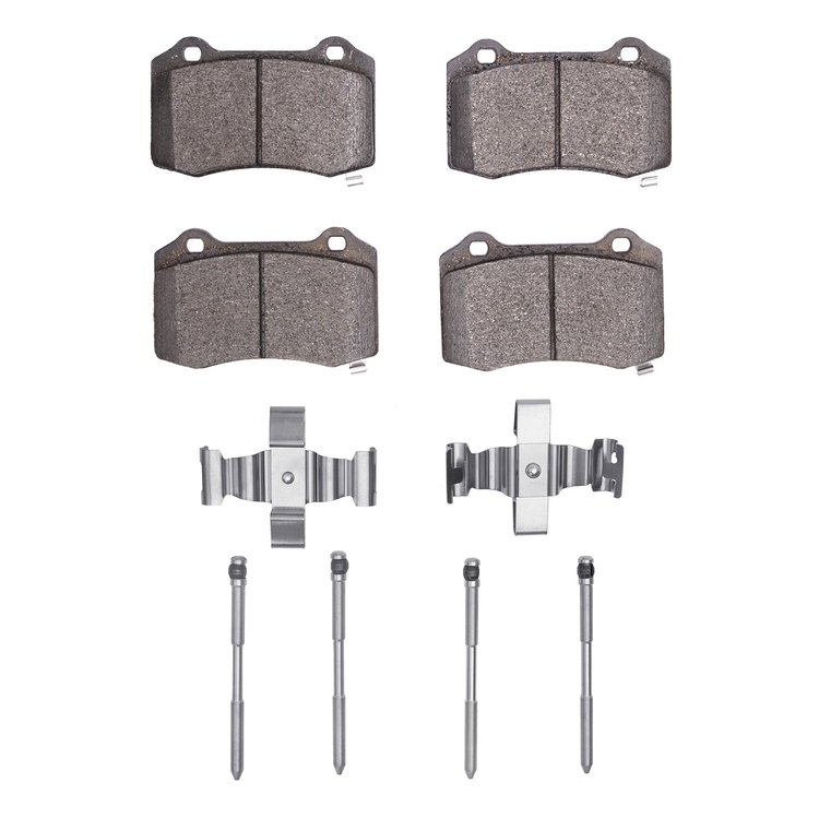 1311-1053-03 3000-Series Semi-Metallic Brake Pads & Hardware Kit, 2018-2021 Mopar, Position: Rear