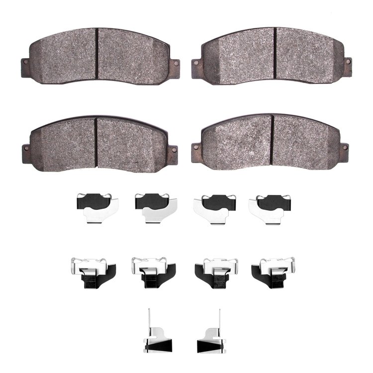 1311-1069-01 3000-Series Semi-Metallic Brake Pads & Hardware Kit, 2005-2012 Ford/Lincoln/Mercury/Mazda, Position: Fr,Front