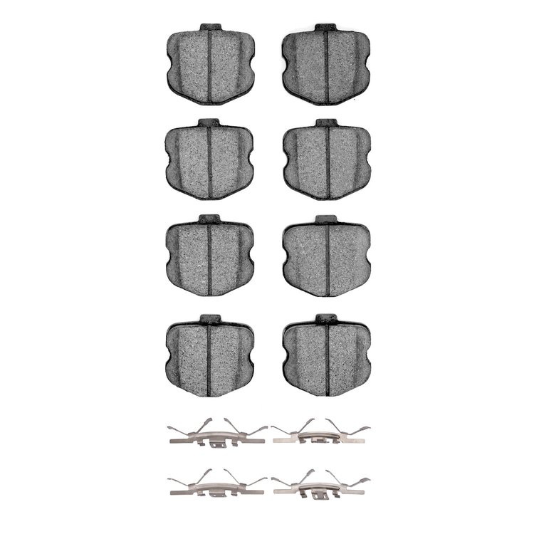 1311-1185-11 3000-Series Semi-Metallic Brake Pads & Hardware Kit, 2006-2013 GM, Position: Rear