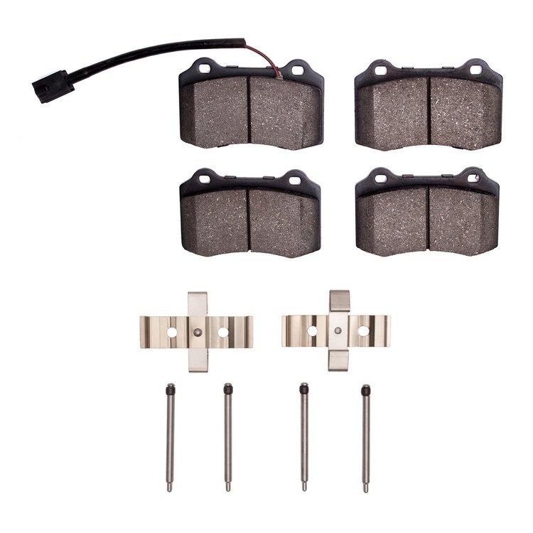 1311-1270-01 3000-Series Semi-Metallic Brake Pads & Hardware Kit, Fits Select Maserati, Position: Rear