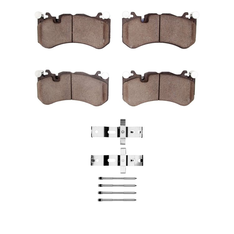 1311-1291-11 3000-Series Semi-Metallic Brake Pads & Hardware Kit, 2008-2011 Mercedes-Benz, Position: Front