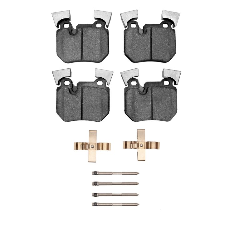 1311-1372-01 3000-Series Semi-Metallic Brake Pads & Hardware Kit, 2006-2013 BMW, Position: Rear
