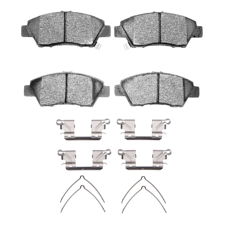1311-1394-01 3000-Series Semi-Metallic Brake Pads & Hardware Kit, 2009-2020 Acura/Honda, Position: Front
