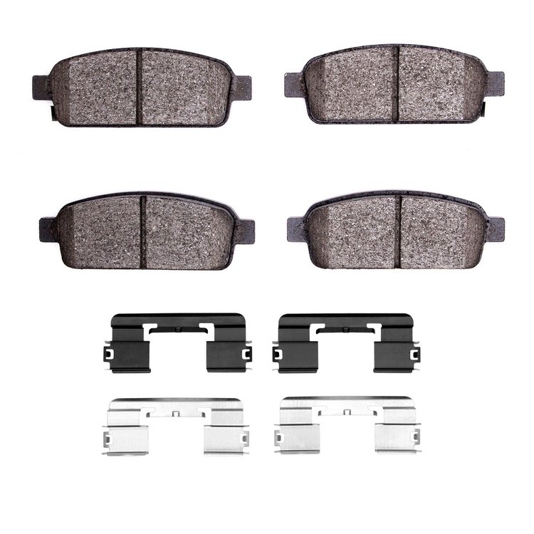 1311-1468-02 3000-Series Semi-Metallic Brake Pads & Hardware Kit, 2016-2016 GM, Position: Rear