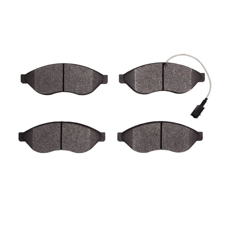 1311-1489-09 3000-Series Semi-Metallic Brake Pads & Hardware Kit, 2008-2010 Mopar, Position: Front