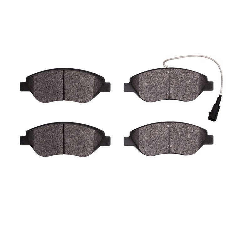 1311-1536-09 3000-Series Semi-Metallic Brake Pads & Hardware Kit, 2005-2009 Mopar, Position: Front