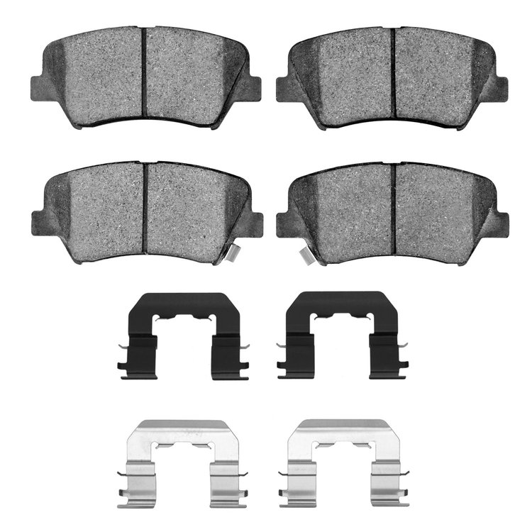 1311-1543-01 3000-Series Semi-Metallic Brake Pads & Hardware Kit, 2011-2016 Kia/Hyundai/Genesis, Position: Front