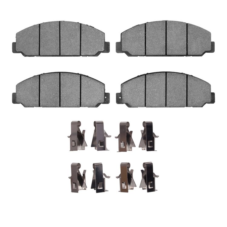 1311-1683-01 3000-Series Semi-Metallic Brake Pads & Hardware Kit, 2013-2020 Hino, Position: Fr,Rr