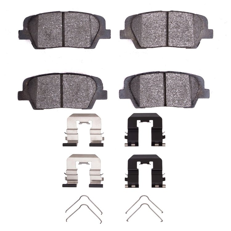 1311-1816-03 3000-Series Semi-Metallic Brake Pads & Hardware Kit, 2010-2019 Kia/Hyundai/Genesis, Position: Rear