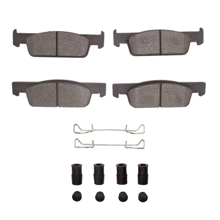 1311-1830-01 3000-Series Semi-Metallic Brake Pads & Hardware Kit, 2015-2017 Renault, Position: Front
