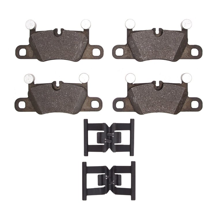 1311-1925-01 3000-Series Semi-Metallic Brake Pads & Hardware Kit, 2010-2021 Porsche, Position: Rear