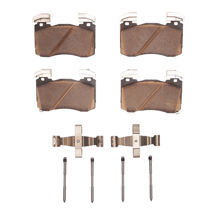 1311-2145-01 3000-Series Semi-Metallic Brake Pads & Hardware Kit, Fits Select Kia/Hyundai/Genesis, Position: Front