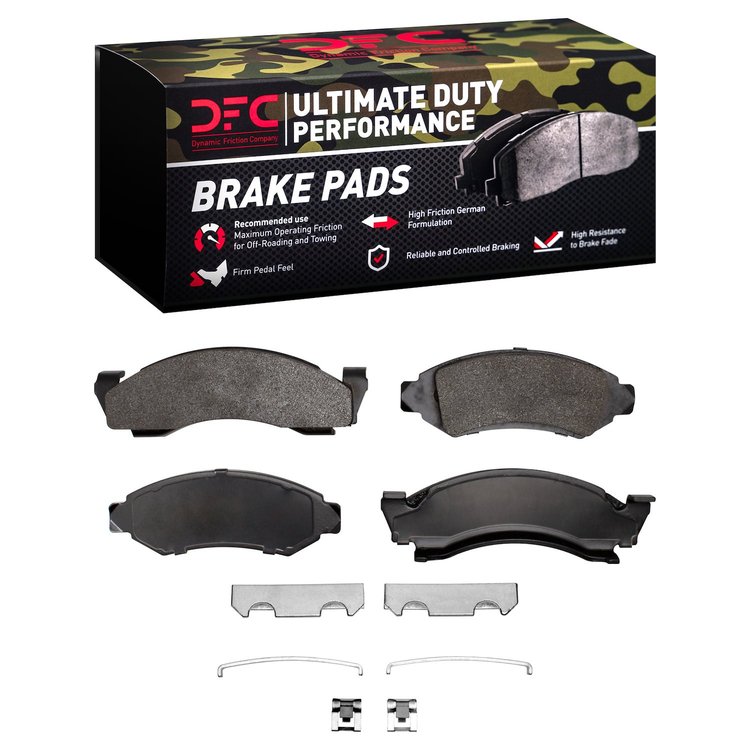 1400-0050-02 Ultimate-Duty Brake Pads & Hardware Kit, 1972-1980 Multiple Makes/Models, Position: Front