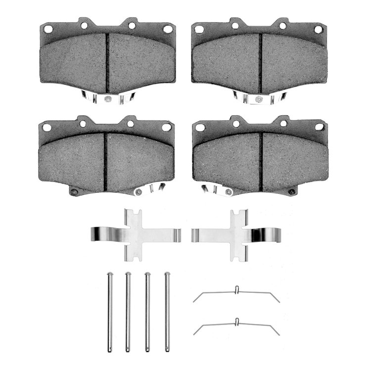 1400-0611-01 Ultimate-Duty Brake Pads & Hardware Kit, 1991-1998 Lexus/Toyota/Scion, Position: Front