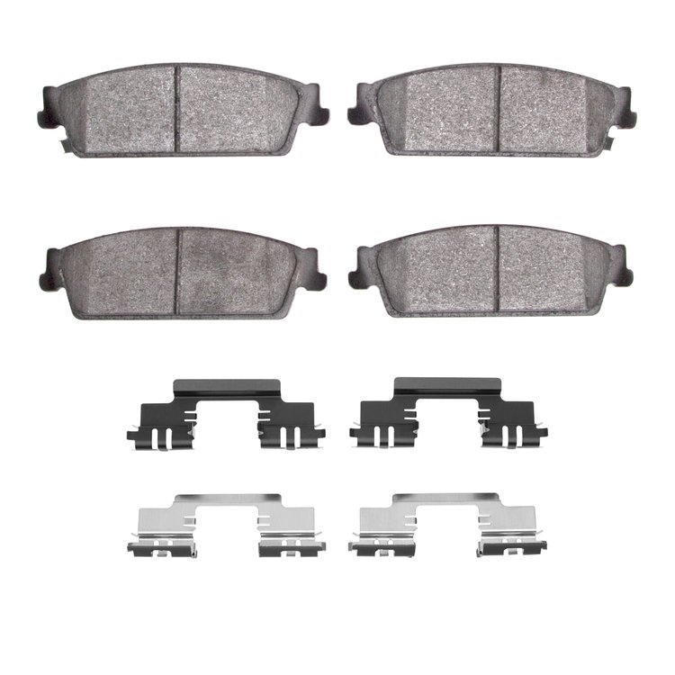1400-1194-01 Ultimate-Duty Brake Pads & Hardware Kit, 2007-2014 GM, Position: Rear