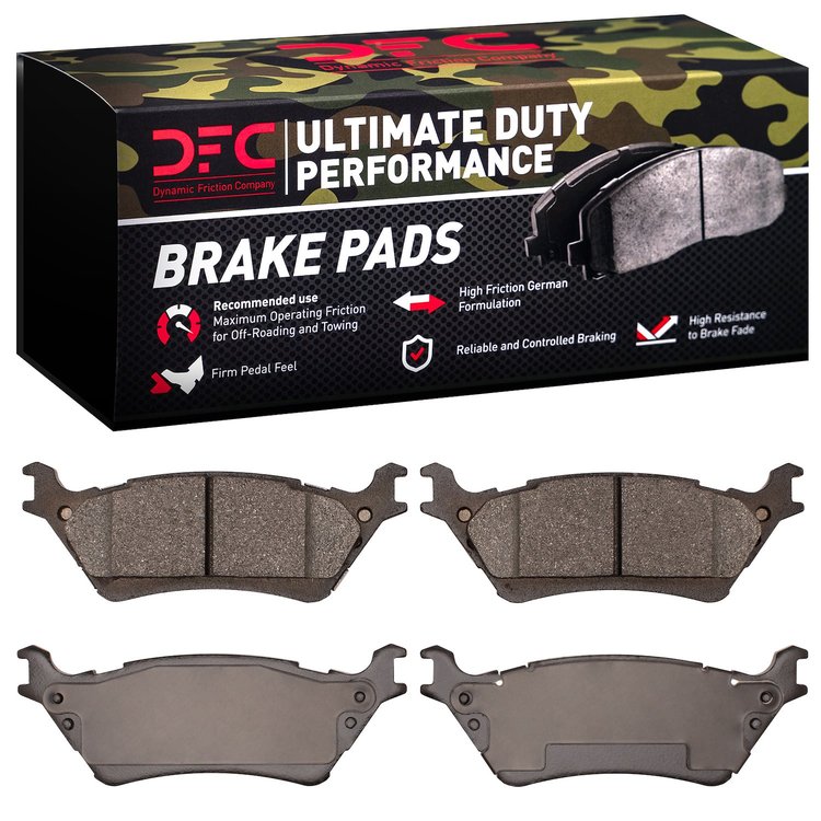 1400-1602-00 Ultimate-Duty Brake Pads Kit, 2012-2020 Ford/Lincoln/Mercury/Mazda, Position: Rear