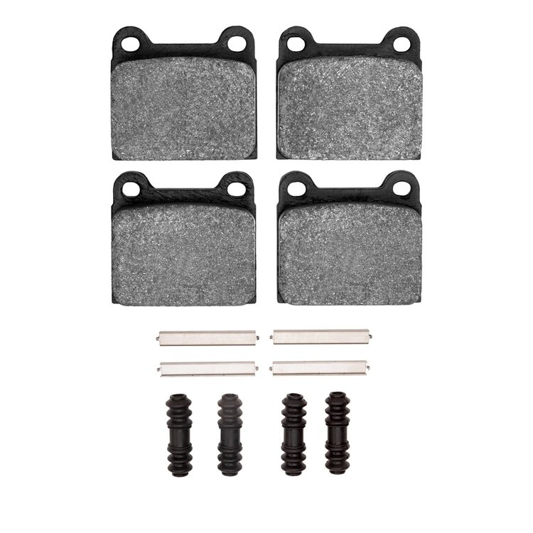 1551-0031-05 5000 Advanced Low-Metallic Brake Pads & Hardware Kit, 1967-1991 Mercedes-Benz, Position: Rear