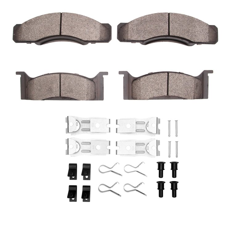 1551-0033-01 5000 Advanced Semi-Metallic Brake Pads & Hardware Kit, 1968-1972 Ford/Lincoln/Mercury/Mazda, Position: Front