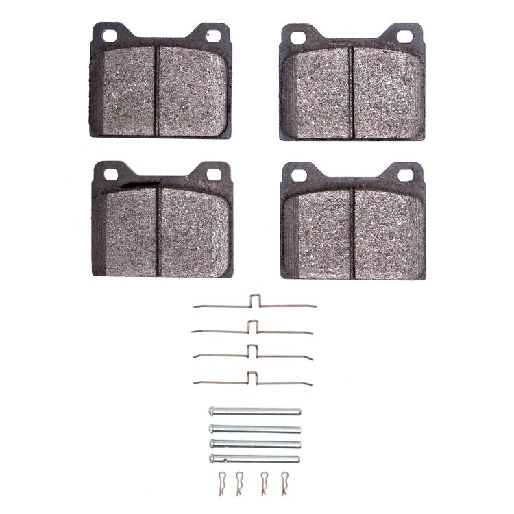 1551-0056-03 5000 Advanced Semi-Metallic Brake Pads & Hardware Kit, 1968-1975 Volvo, Position: Front