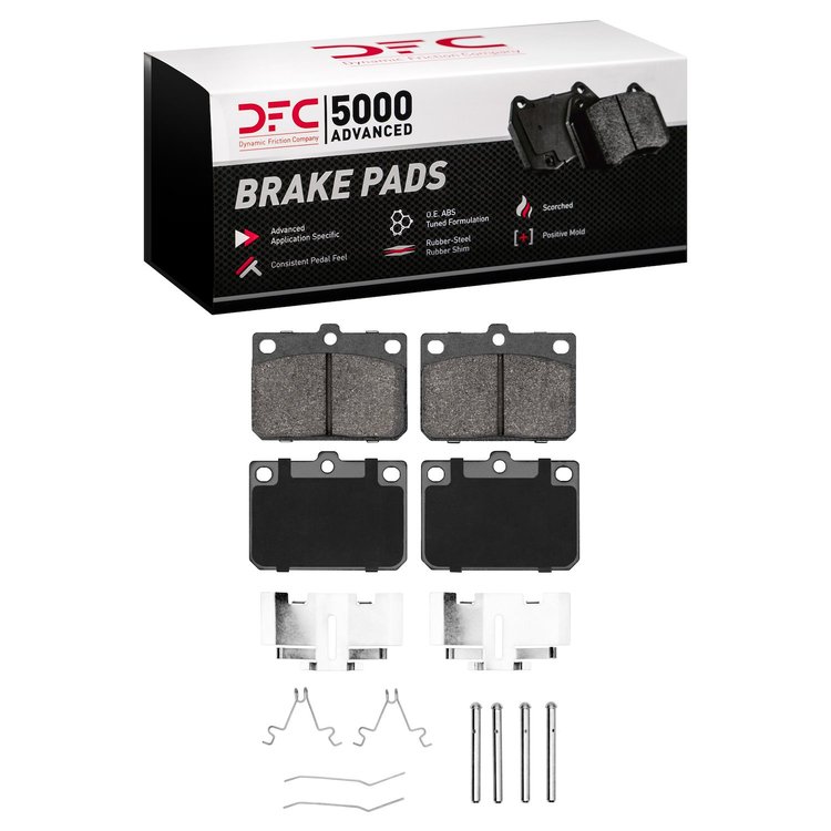 1551-0101-02 5000 Advanced Semi-Metallic Brake Pads & Hardware Kit, 1981-1983 Lexus/Toyota/Scion, Position: Front