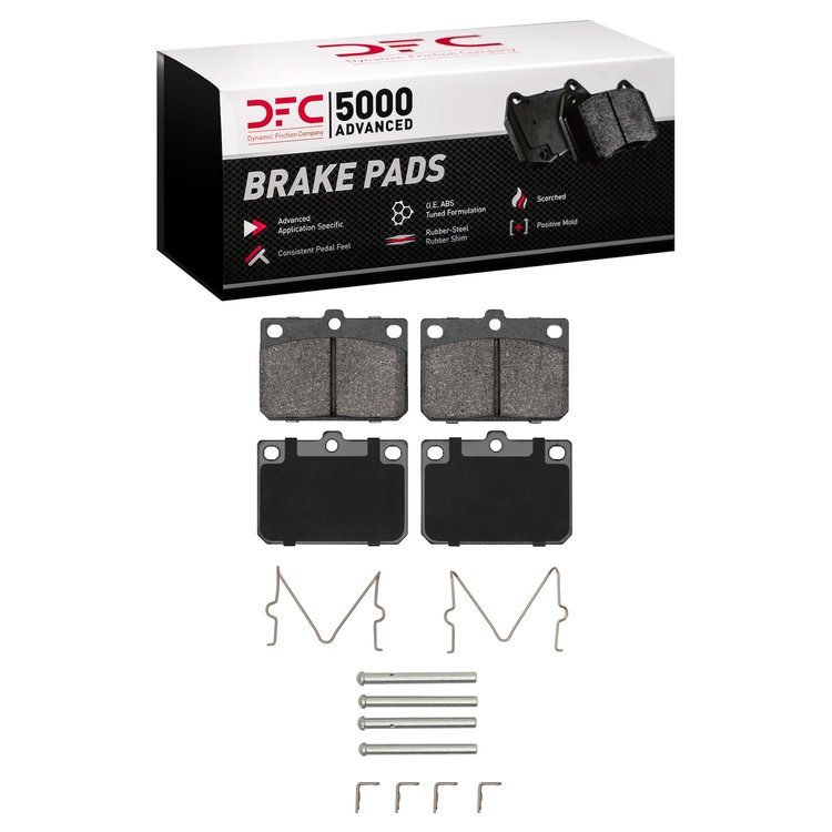 1551-0101-03 5000 Advanced Semi-Metallic Brake Pads & Hardware Kit, 1972-1978 Ford/Lincoln/Mercury/Mazda, Position: Front