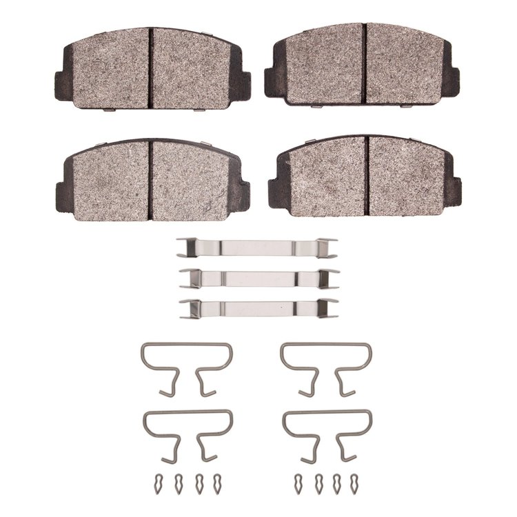 1551-0112-01 5000 Advanced Semi-Metallic Brake Pads & Hardware Kit, 1972-1981 Subaru, Position: Front