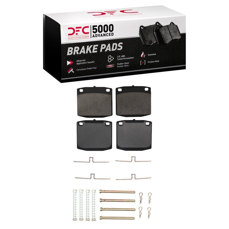 1551-0117-01 5000 Advanced Ceramic Brake Pads & Hardware Kit, 1974-1982 Multiple Makes/Models, Position: Front