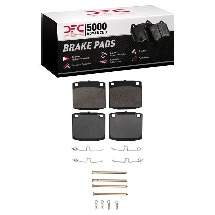 1551-0117-02 5000 Advanced Ceramic Brake Pads & Hardware Kit, 1976-1981 Infiniti/Nissan, Position: Front