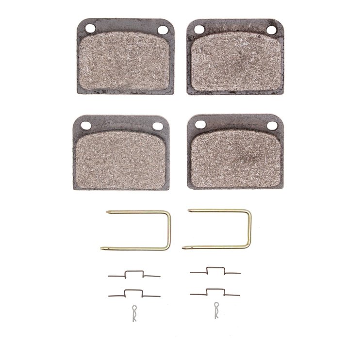 1551-0118-01 5000 Advanced Semi-Metallic Brake Pads & Hardware Kit, 1974-1974 GM, Position: Rear