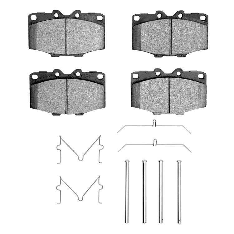 1551-0137-01 5000 Advanced Ceramic Brake Pads & Hardware Kit, 1976-1989 Lexus/Toyota/Scion, Position: Front