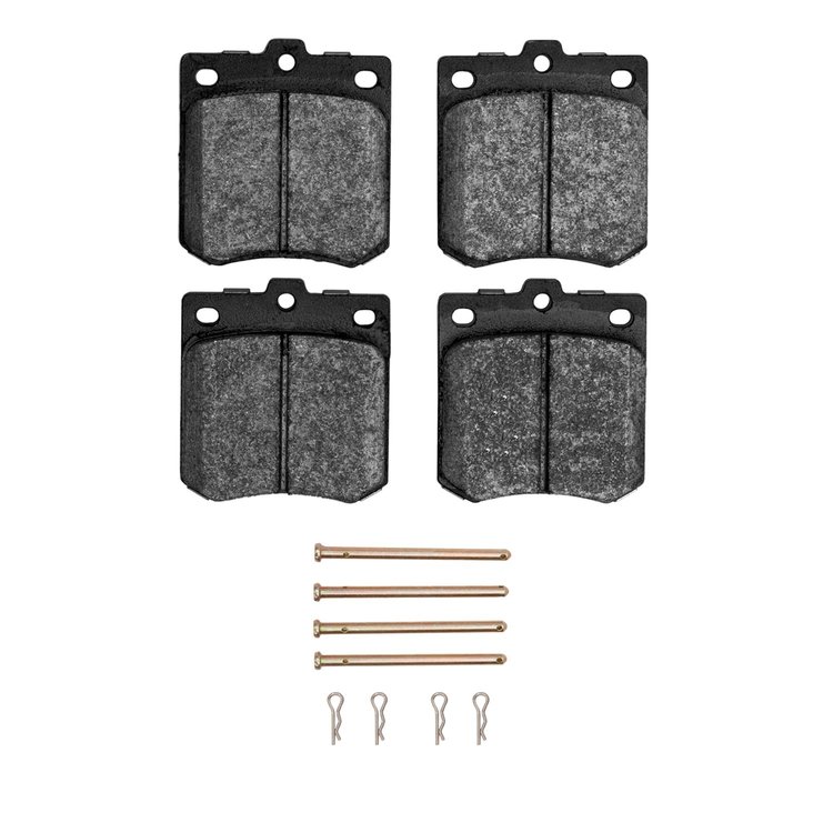 1551-0143-01 5000 Advanced Semi-Metallic Brake Pads & Hardware Kit, 1969-1984 Multiple Makes/Models, Position: Front