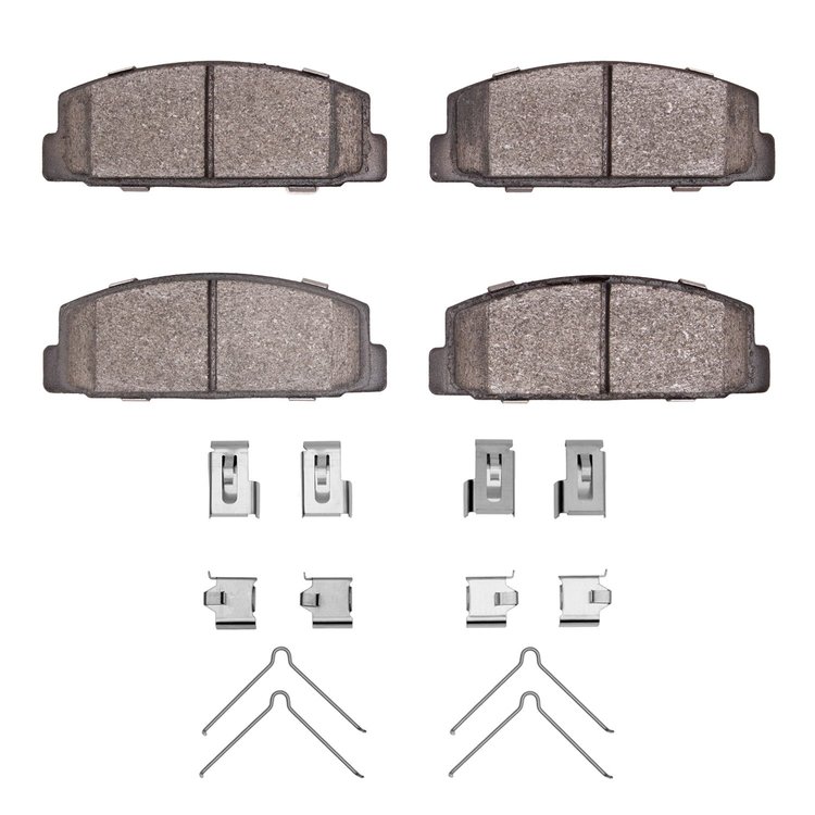 1551-0144-02 5000 Advanced Semi-Metallic Brake Pads & Hardware Kit, 1978-1983 Mopar, Position: Rear